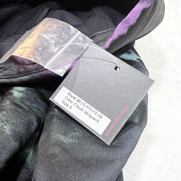 Pamella Roland Cloud Jacquard Ombré Dress Gown NWT Sz 6 - Picture 9 of 14